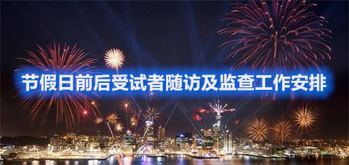 节假日前后受试者随访及监查工作安排(图1) 节假日前后受试者随访及监查工作安排(图1)